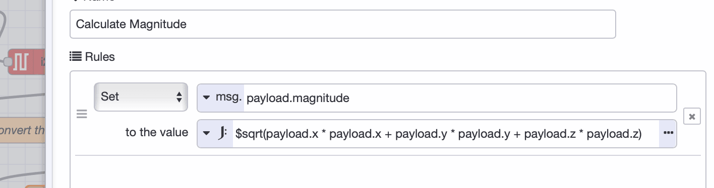 Change node: Calculating Magnitude